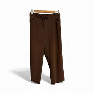 DRESSBARN: Chocolate Brown Women's Straight Leg Capri size 14
